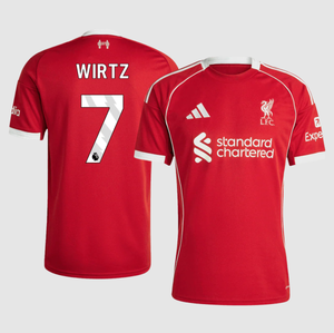 WIRTZ #7 Liverpool Home Soccer Jersey 2025/26