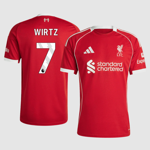 WIRTZ #7 Liverpool Home Soccer Jersey 2025/26