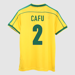 Retro Jersey CAFU #2 Brazil Home Soccer Shirt 1998 -World Cup