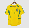 RONALDINHO #11 Brazil Retro Jersey Home Soccer Shirt 2002/03