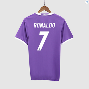 RONALDO #7 Real Madrid Retro Jersey Away Soccer Shirt 2016/17