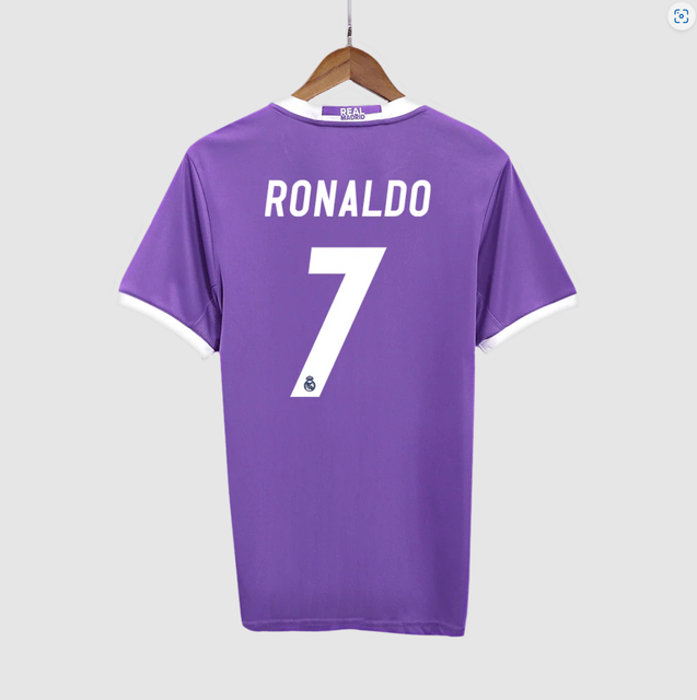 RONALDO #7 Real Madrid Retro Jersey Away Soccer Shirt 2016/17