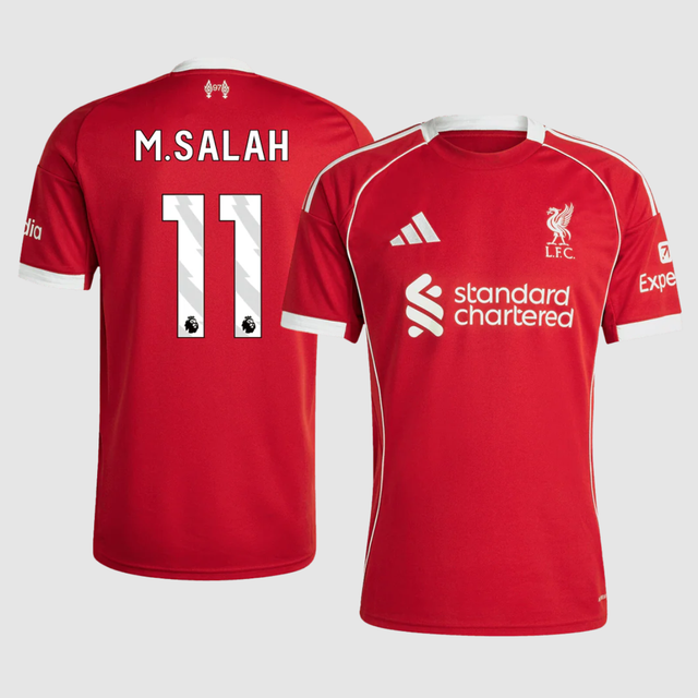 M.SALAH #11 Liverpool Home Soccer Jersey 2025/26