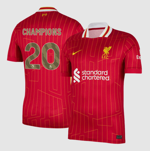 CHAMPIONS #20 Liverpool Home Soccer Jersey 2024/25 Red