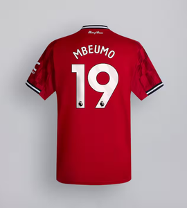 Mbeumo #19 Manchester United Home Authentic Soccer Jersey 2025/26