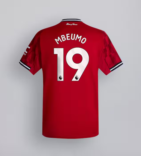 Mbeumo #19 Manchester United Home Authentic Soccer Jersey 2025/26
