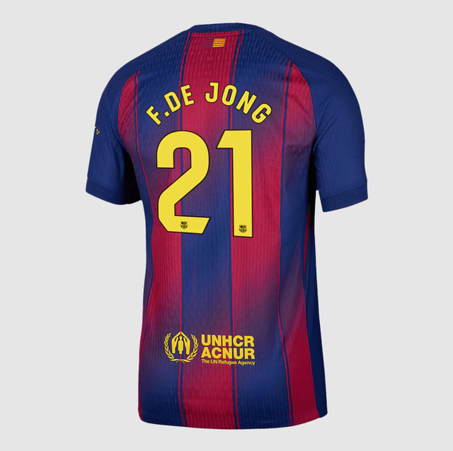 F.DE JONG #21 Barcelona Home Soccer Jersey 2025/26