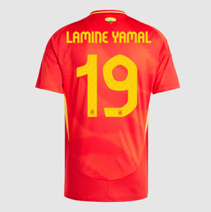 LAMINE YAMAL #19 Spain Home Soccer Jersey Euro 2024