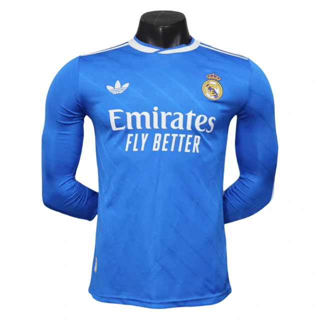Real Madrid Third Away Long Sleeve Football Shirt 2025-26 Player version