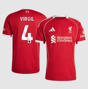 VIRGIL #4 Liverpool Home Soccer Jersey 2025/26