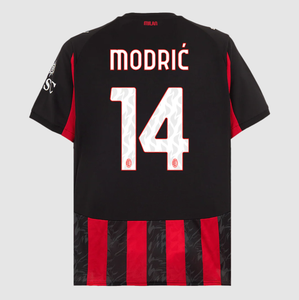 MODRIĆ #14 AC Milan Home Soccer Jersey 2025/26 Red&Black