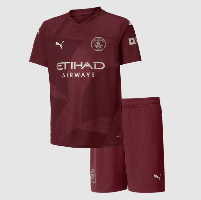 Kid's Manchester City Third Away Soccer Jersey Kit(Shirt+Shorts) 2024/25