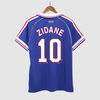 ZIDANE #10 France Retro Jersey Home Soccer Shirt 1998 World Cup