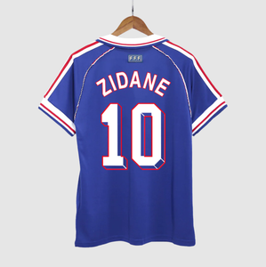 ZIDANE #10 France Retro Jersey Home Soccer Shirt 1998 World Cup