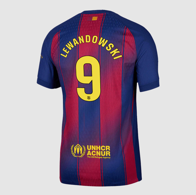 LEWANDOWSKI #9 Barcelona Home Soccer Jersey 2025/26