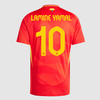 LAMINE YAMAL #10 Spain Home Soccer Jersey Euro 2024
