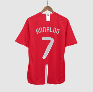 Manchester United RONALDO #7 Retro Jersey Home Soccer Shirt 2007/08 - UCL Final