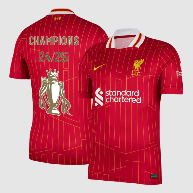 Liverpool Home Soccer Jersey Red - CHAMPIONS 24/25