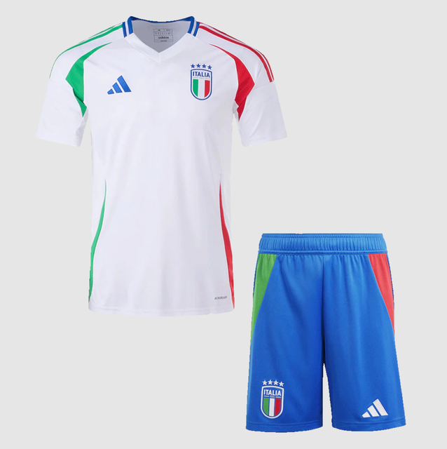 Italy Away Soccer Jersey Kit(Jersey+Shorts) Euro 2024