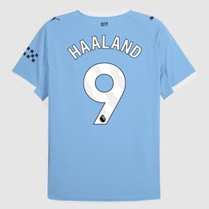 HAALAND #9 Manchester City Home Soccer Jersey 2025/26 Blue