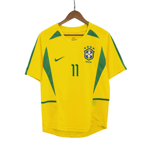 RONALDINHO #11 Brazil Retro Jersey Home Soccer Shirt 2002/03