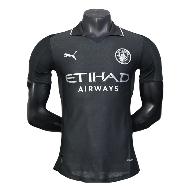 Manchester City Black Away Football Shirt 2025/2026 Player Version