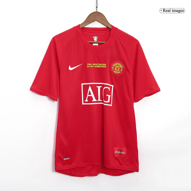 Manchester United RONALDO #7 Retro Jersey Home Soccer Shirt 2007/08 - UCL Final