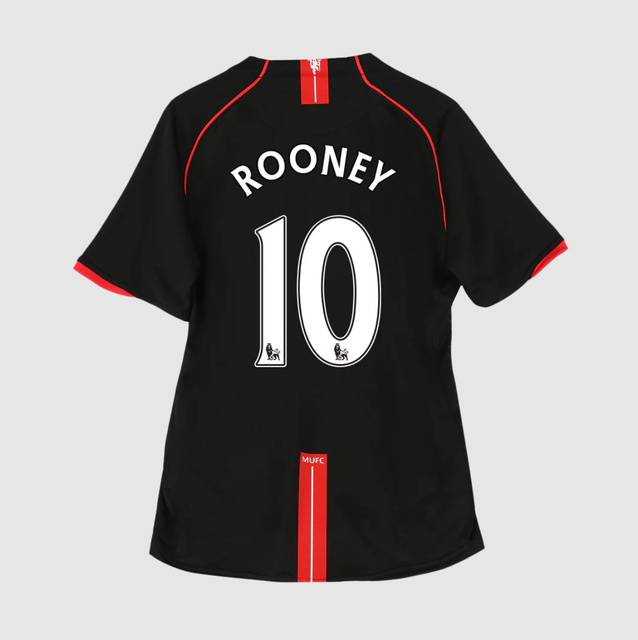 Manchester United ROONEY #10 Retro Jerseys 2007/08 Away Soccer Jersey For Men