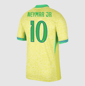 Brazil NEYMAR JR #10 Soccer Jersey Home Custom Shirt 2024