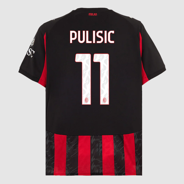 PULISIC #11 AC Milan Home Soccer Jersey 2025/26 Red&Black