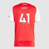 RICE #41 Arsenal Home Soccer Jersey 2025/26