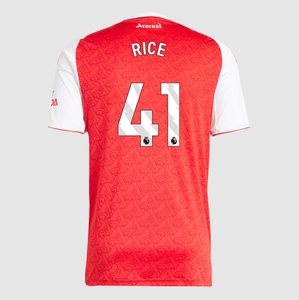 RICE #41 Arsenal Home Soccer Jersey 2025/26