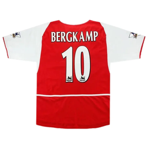 02-04 Arsenal Henry #14 Bergkamp #10 LJUNGBERG #8 Retro Jersey Home Replica