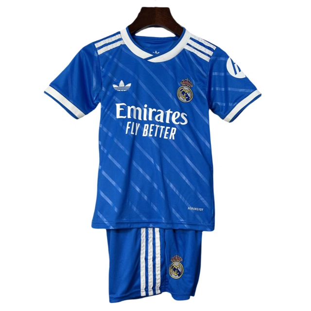 Kids Real Madrid Third Away Kits Soccer Jersey 25-26