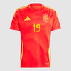 LAMINE YAMAL #19 Spain Home Soccer Jersey Euro 2024