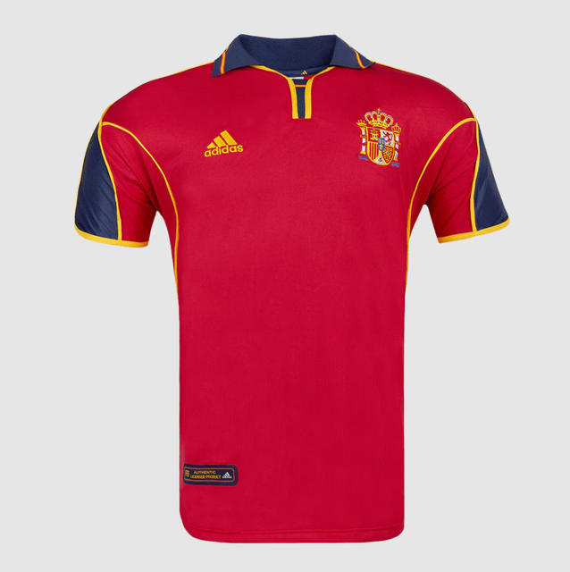 Retro 2000 Spain Home Soccer Jersey