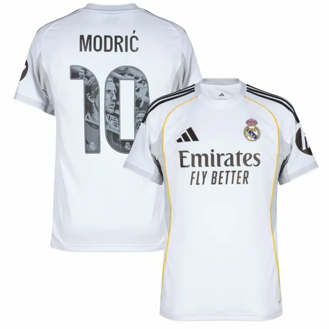 Real Madrid Home Modrić 10 Shirt 2025-26 (limited edition celebration print)