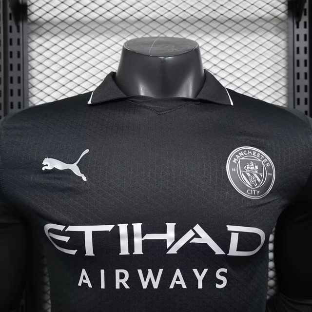 Manchester City Away Long Sleeve Football Shirt 2025-26 Player Version