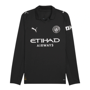 Manchester City Away Long Sleeve Football Shirt 2025-26 Fan Version