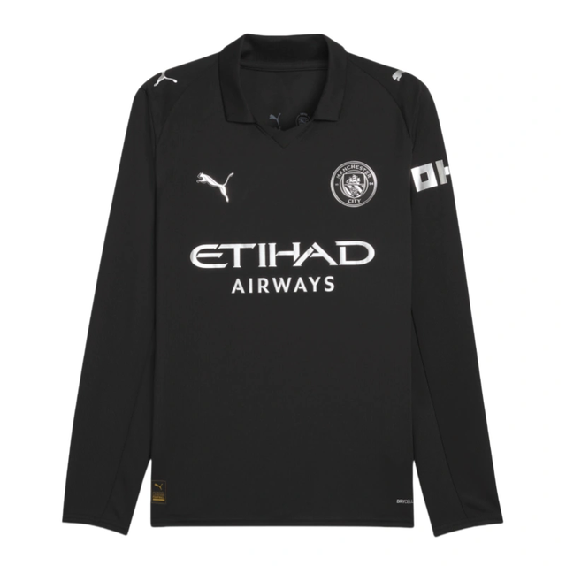 Manchester City Away Long Sleeve Football Shirt 2025-26 Fan Version