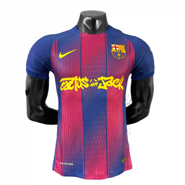 Barcelona X Travis Scott Home Shirt Soccer Jersey 25-26