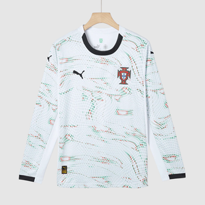Portugal Away Long Sleeve Soccer Jersey 2025 White