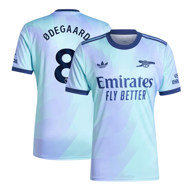 Ødegaard #8 Arsenal Third Away Soccer Jersey 2024/25