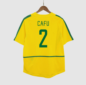 Retro CAFU #2 2002/03 Brazil Home Soccer Jersey