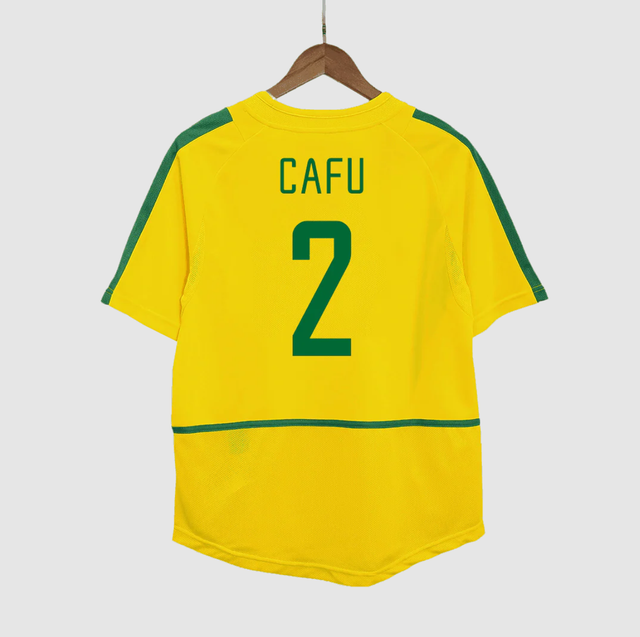 Retro CAFU #2 2002/03 Brazil Home Soccer Jersey