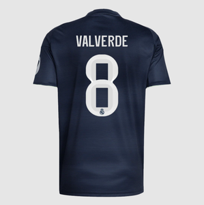 VALVERDE #8 Real Madrid Away Soccer Jersey 2025/26