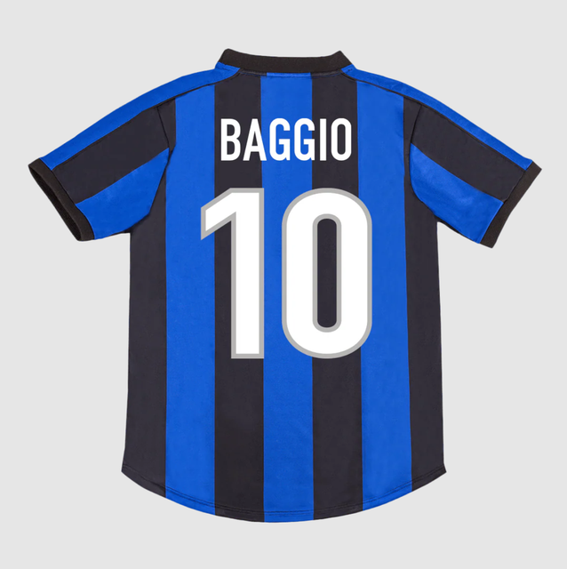 BAGGIO #10 Inter Milan Retro Jersey Home Soccer Shirt 1999/00