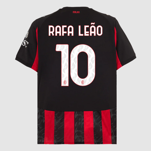 RAFA LEAO #10 AC Milan Home Soccer Jersey 2025/26 Red&Black
