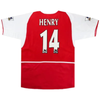 02-04 Arsenal Henry #14 Bergkamp #10 LJUNGBERG #8 Retro Jersey Home Replica