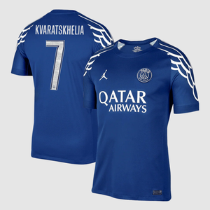 KVARATSKHELIA #7 PSG Soccer Jersey Fourth Away Custom Shirt 2024/25
